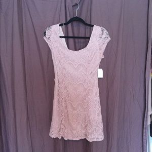 Purple short sleeve dress