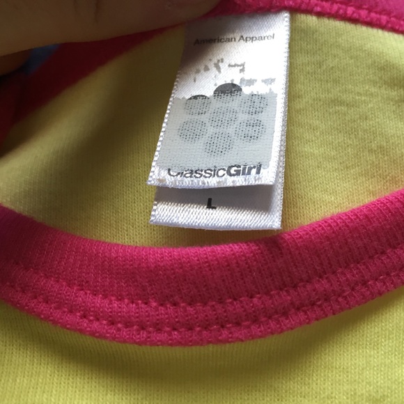 American Apparel Baseball Tee- "Pink Lemonade" - Picture 3 of 4