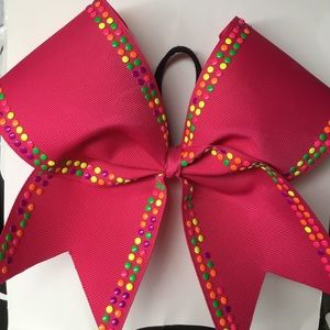 "Candy Dot" cheer bow