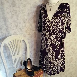 H & M  deep purple wrap dress