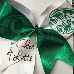 "I Cheer A Latte" starbucks cheer bow