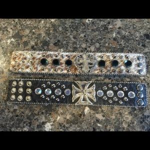 2 bling cuff bracelets