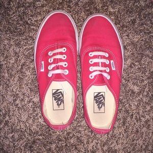 Red Vans size 7
