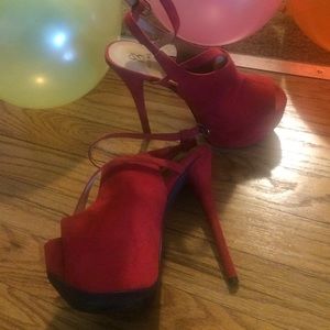 Sexy Red platform stilettos