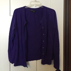 Purple cardigan
