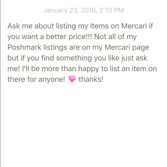 Ask me about listing my items on my merc@ri page!! - Picture 1 of 1