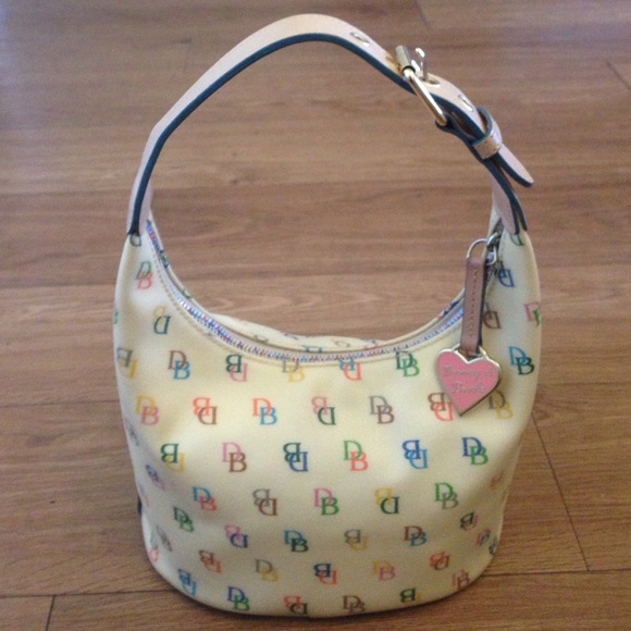Dooney & Bourke Cream White Signature Bucket Bag