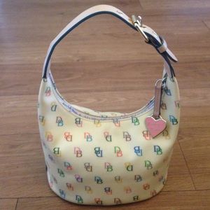 Dooney & Bourke Cream White Signature Bucket Bag