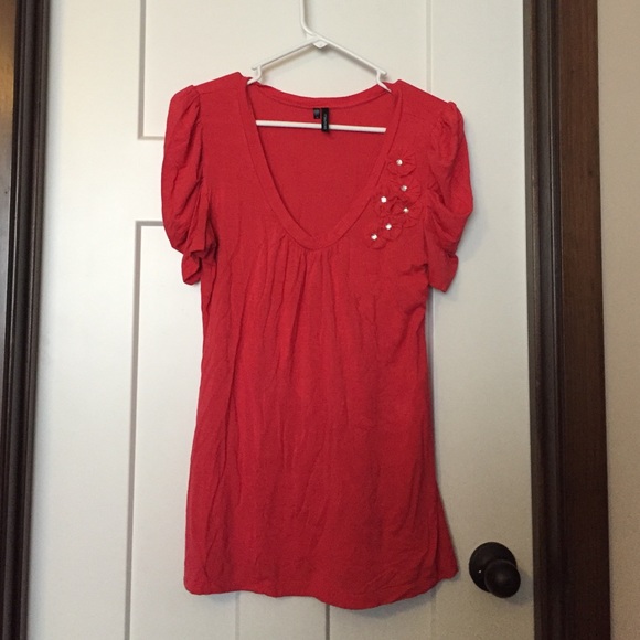 Salmon colored blouse from Maurice's