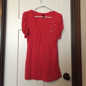 Salmon colored blouse from Maurice's