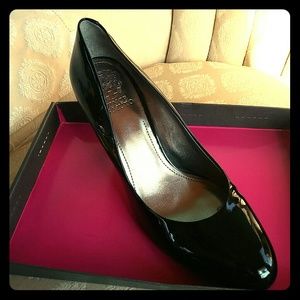 Vincent Camuto Black Patent Leather Heels