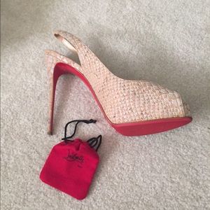Christian Louboutin Python Sling Pumps Worn 3x's!