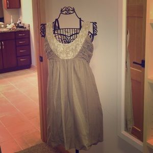 Anthropologie Dress with fun crochet detail