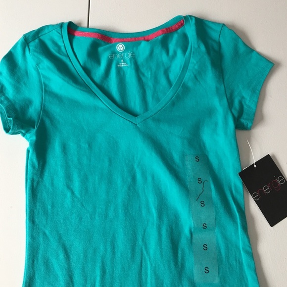 Energie Teal V-Neck Tee New - Picture 3 of 6