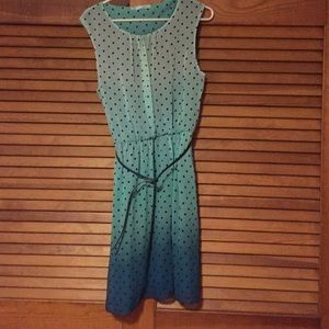 Polka doted ombré dress