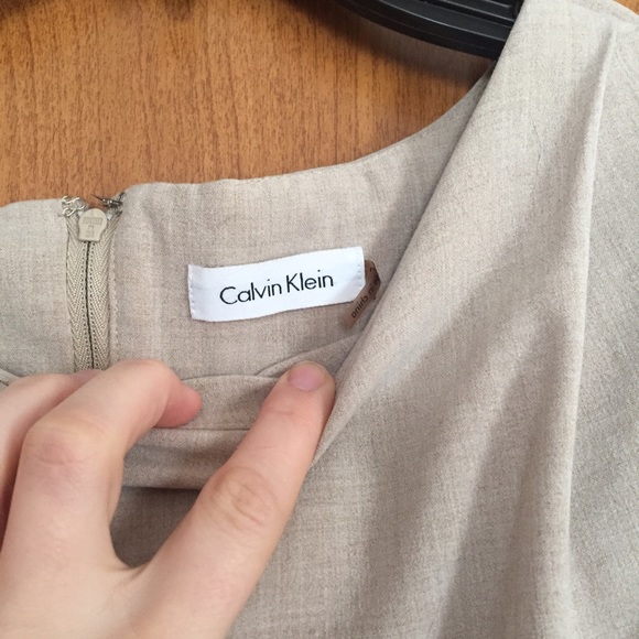 Calvin Klein tan dress