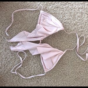 double flowy triangle bikini top