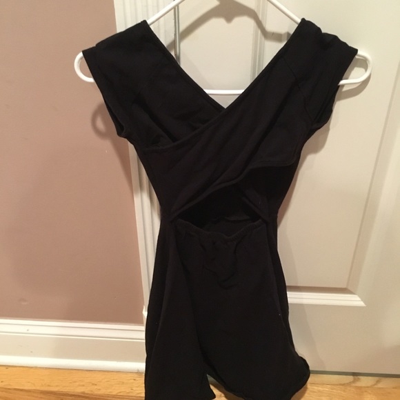 John Galt Brandy Melville Black Cross-Back Dress