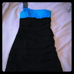 Blue And Black Dress