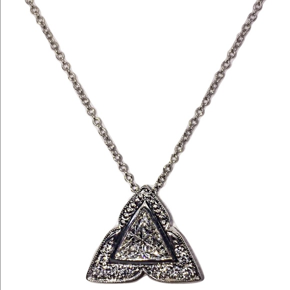 diamond necklace. 1.05cts total. Custom made. 19"