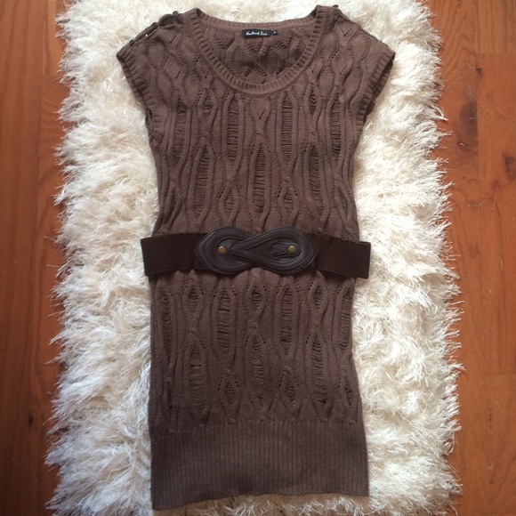 Mustard Seed Belted Sweater Dress/Tunic