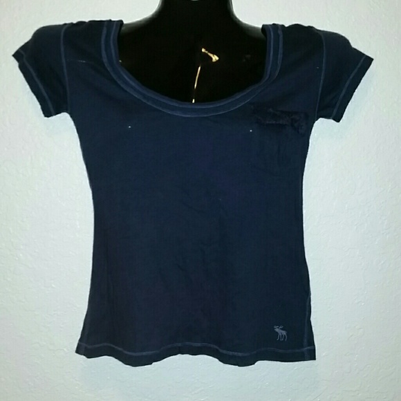 Abercrombie tee bow pocket sz s