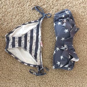 grey patriotic bikini set
