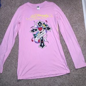 Ed hardy long sleeve tee L