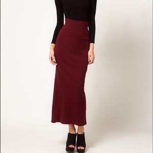 American apparel maxi slit skirt