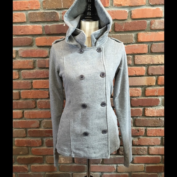 Soft Grey Peacoat! Super cute and comfy. - Picture 3 of 3
