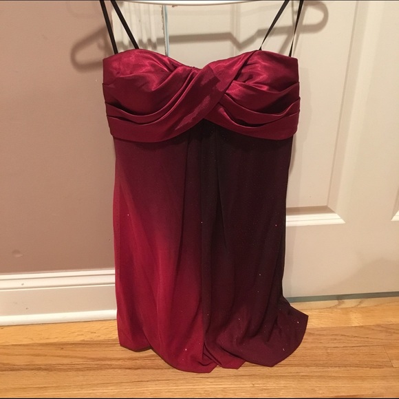 Red mini dress