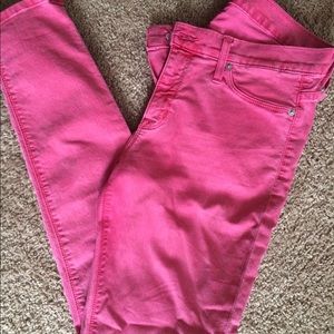 Pink Hudson skinny jeans