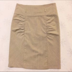 ⚡️CLEARANCE⚡️Cream / Tan Pinstripe Pencil Skirt