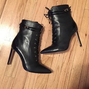 Worn ONCE Sam Edelman lace-up high heel boots