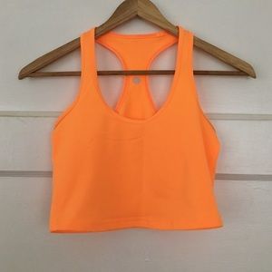 Lululemon Workout Neon Orange Crop Top