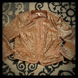 Gold sequin blazer jacket