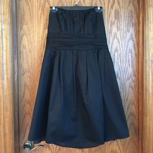 David's Bridal black strapless dress. Size 14.