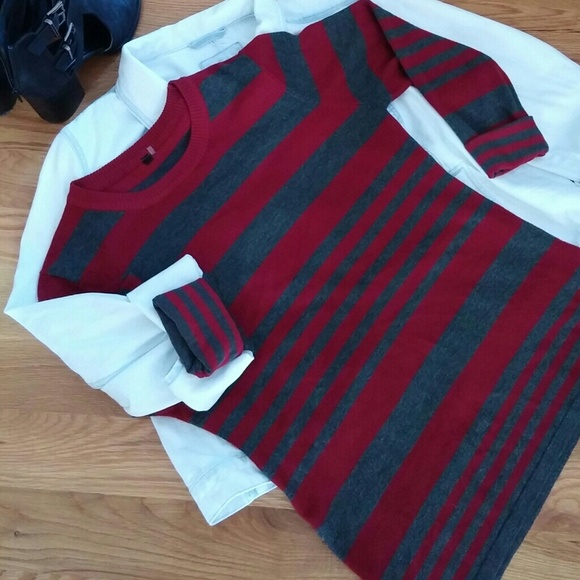 Stitch Fix Dark Red and Gray Top