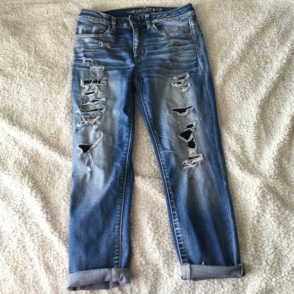 American Eagle Super Stretch High Rise Crops