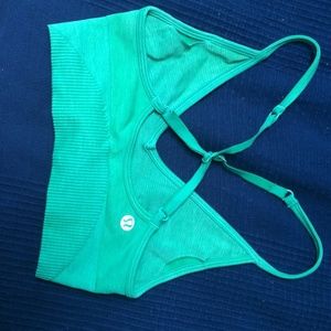 Size 2 green lulu lemon sports bra