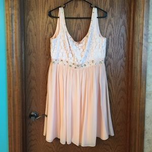 Antonio Melani pink/white cocktail dress. Size 14