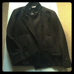 All black pea coat! Waist length. Very warm!
