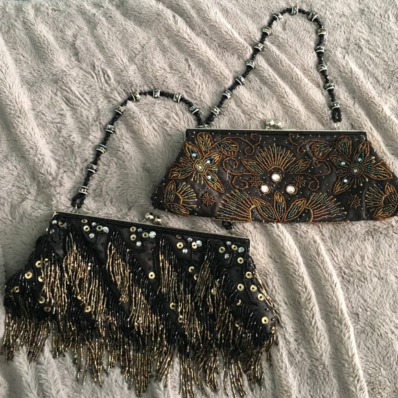 2 beaded evening bags