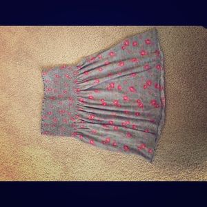 Strapless floral top