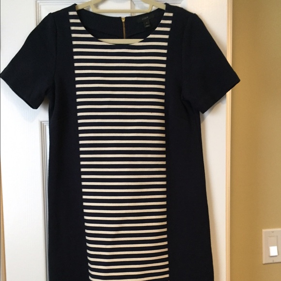 Jcrew striped shift dress