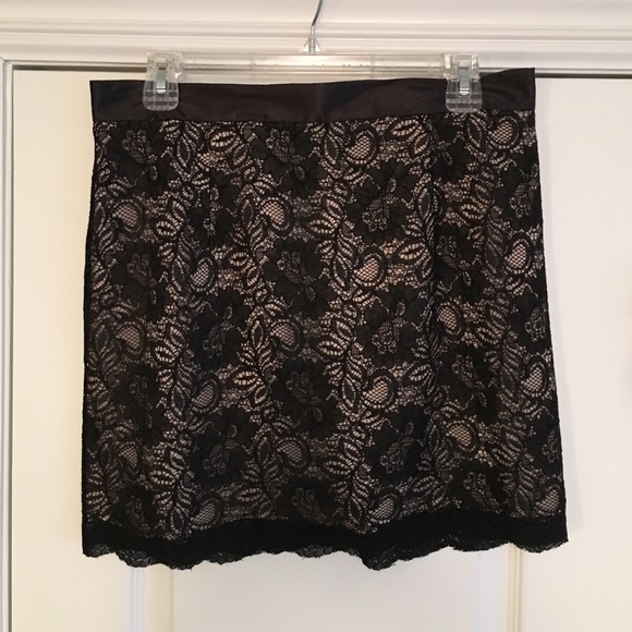 French Connection black lace skirt