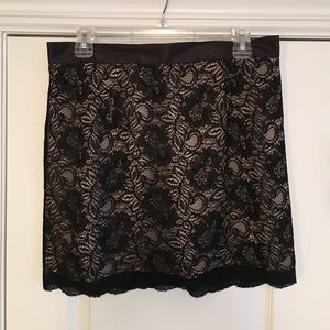 French Connection black lace skirt
