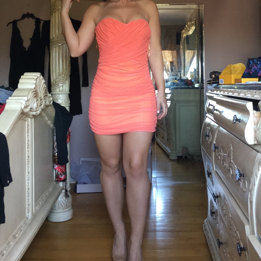 SOLD  Wrap Bandeau Dress with Back Ring detail