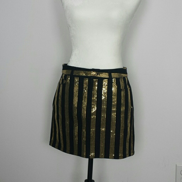 Michael Kors Skirt black and gold size 2