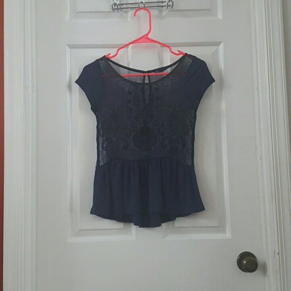 Blue peplum shirt - Picture 1 of 1
